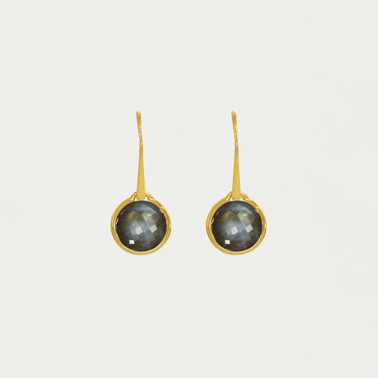 Ipanema Cabochon Droplets - Labradorite/Gold