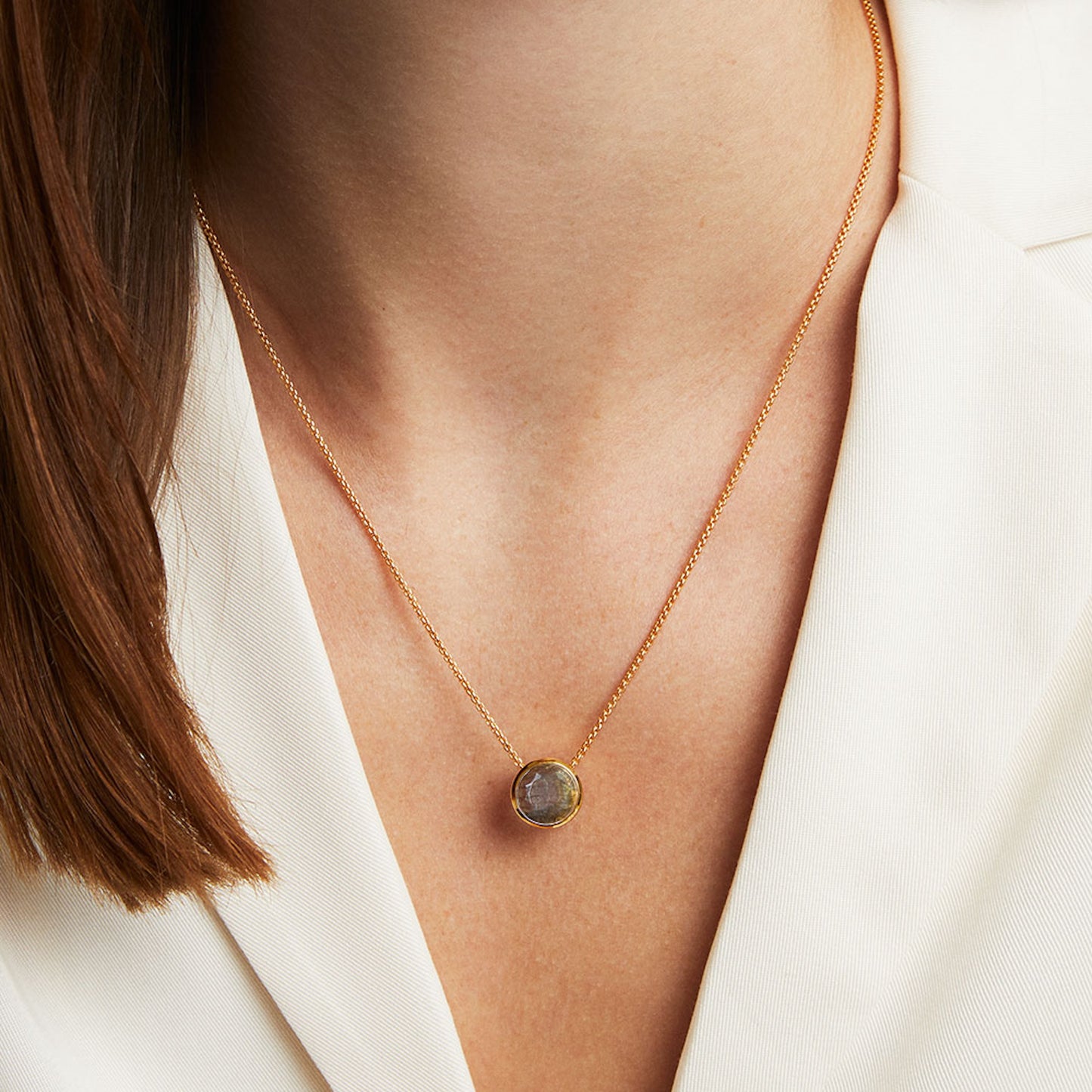 Signature Pendant - Labradorite/Gold