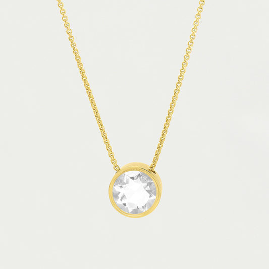 Signature Pendant - Crystal Quartz/Gold