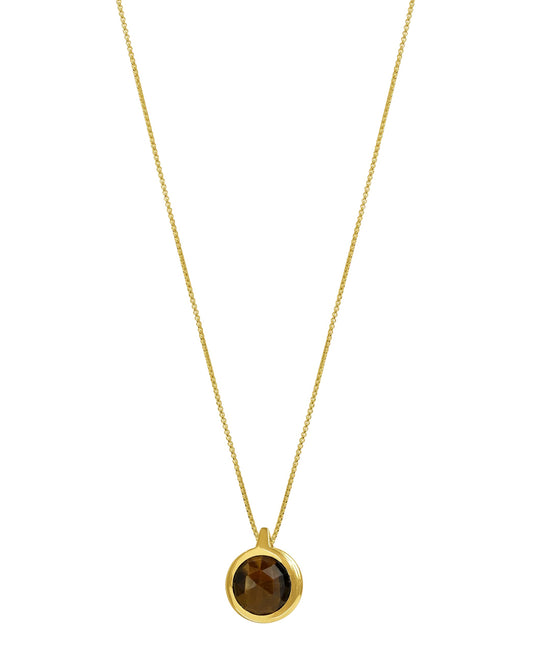 Ipanema Gemstone Pendant - Tiger Eye/Black Onyx/Gold