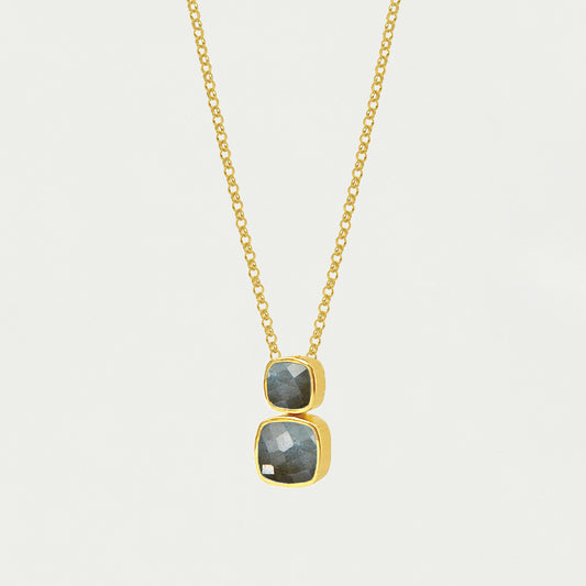 Monterey Pendant Necklace - Labradorite/Gold