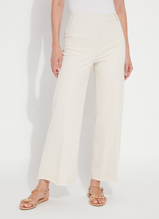 Erin High Waist Wide Leg Denim - Oat