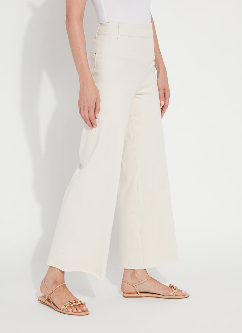 Erin High Waist Wide Leg Denim - Oat