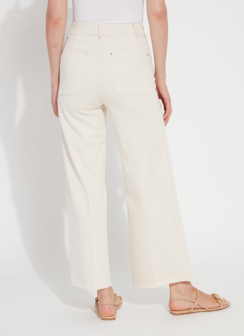 Erin High Waist Wide Leg Denim - Oat