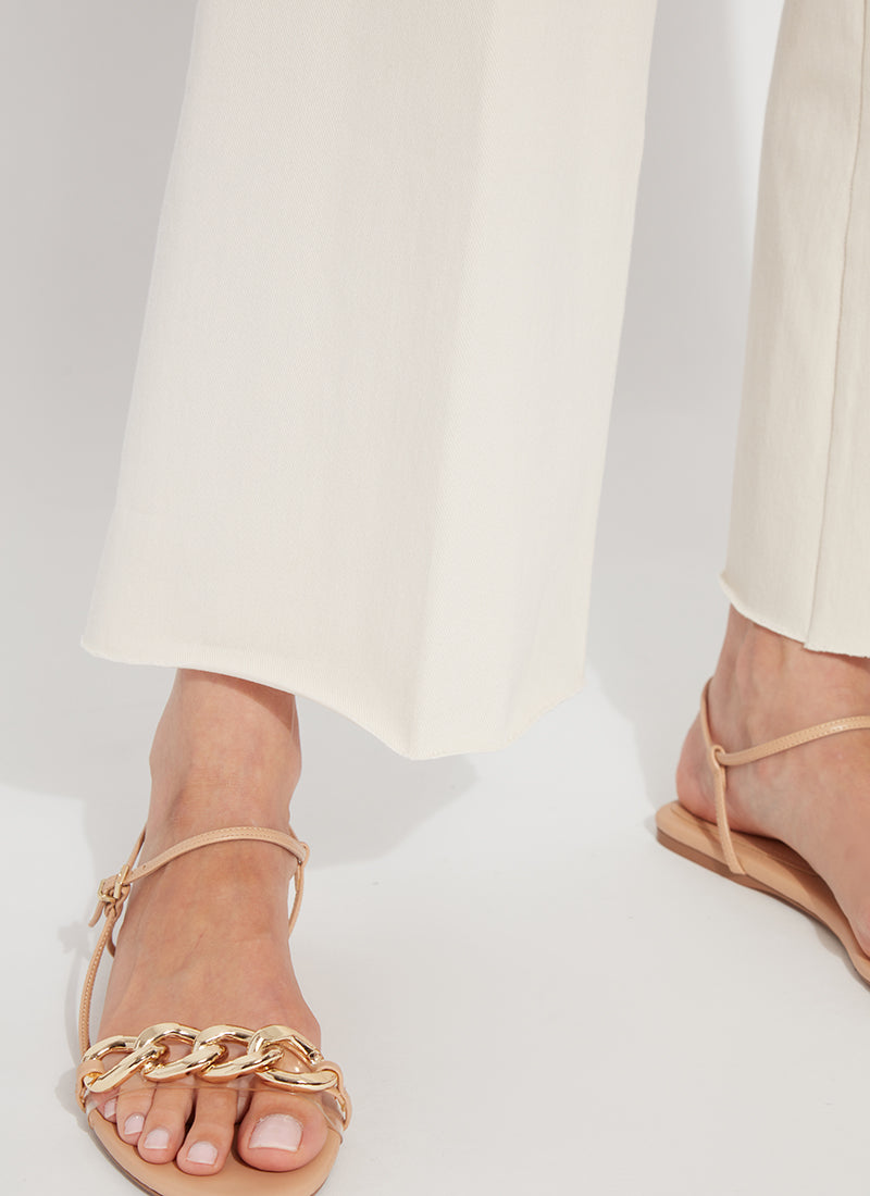 Erin High Waist Wide Leg Denim - Oat