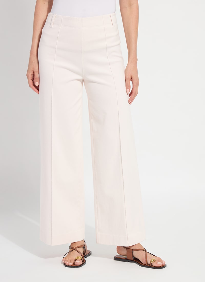 Nova High Waist Pintuck Denim - Barely Pink