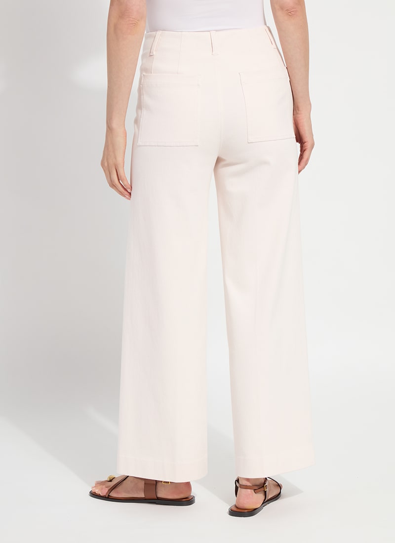 Nova High Waist Pintuck Denim - Barely Pink