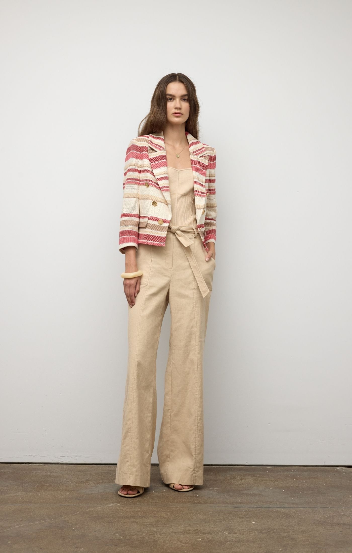 Cropped Jacket - Orange Multi