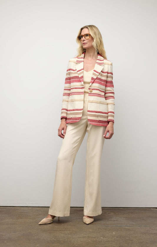 Single Button Jacket - Orange Multi