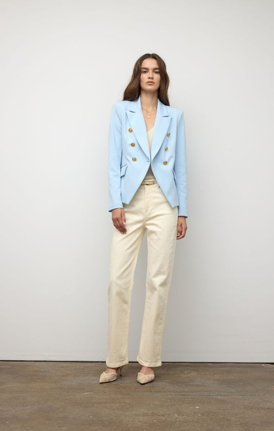6 Buttons Jacket - Sky Blue