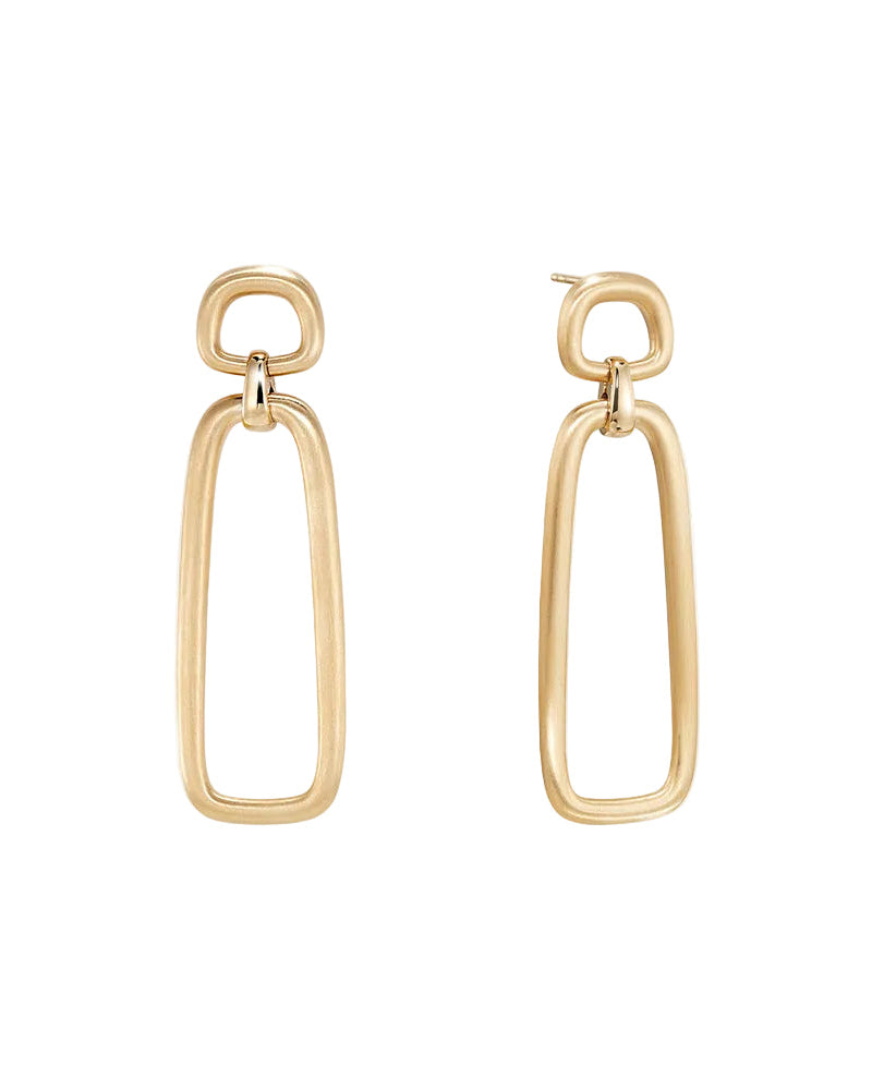 Montecito Chain Link Earrings - Gold