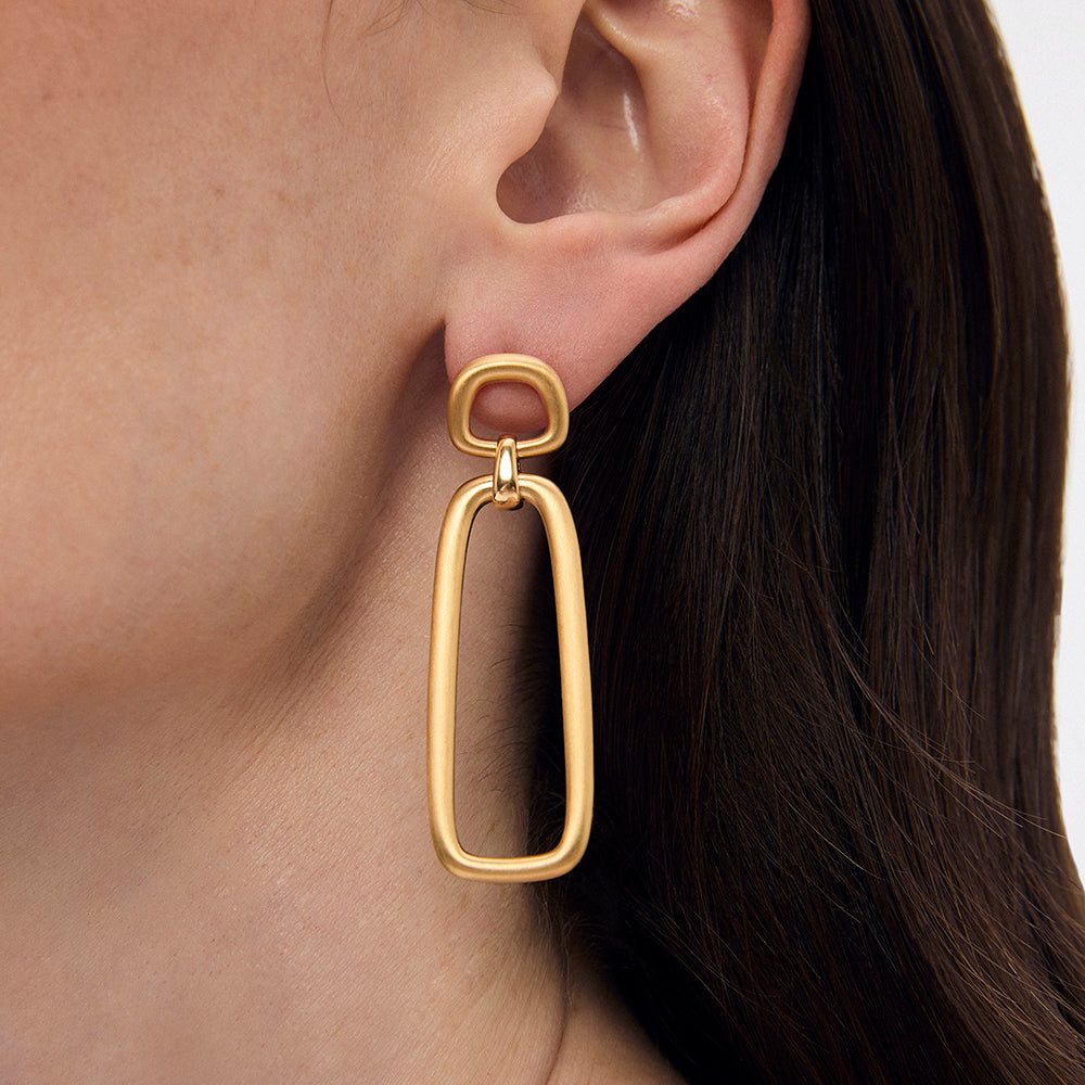 Montecito Chain Link Earrings - Gold
