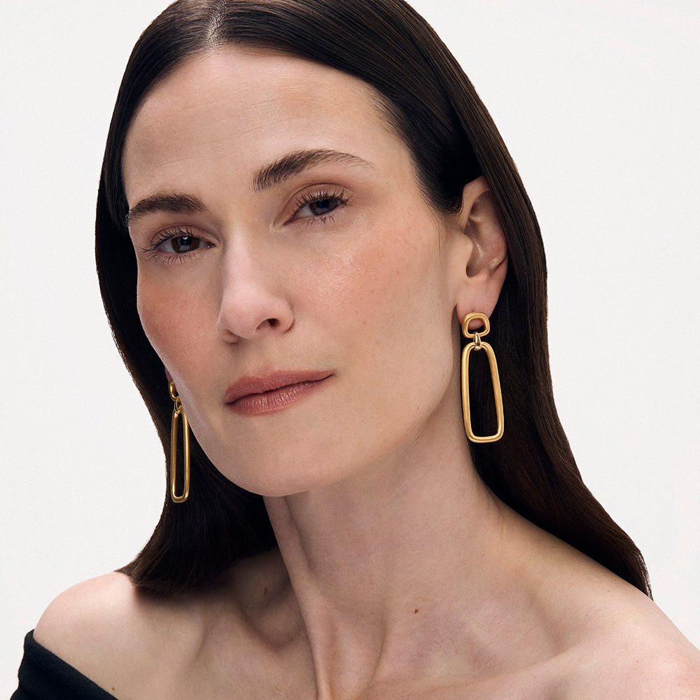 Montecito Chain Link Earrings - Gold