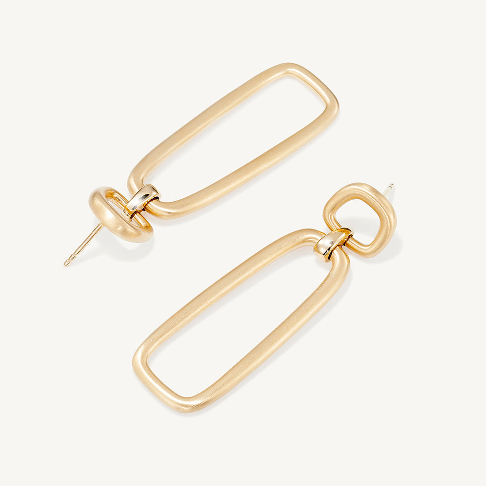 Montecito Chain Link Earrings - Gold