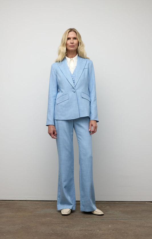 Peak Lapel Jacket - Midnight Blue
