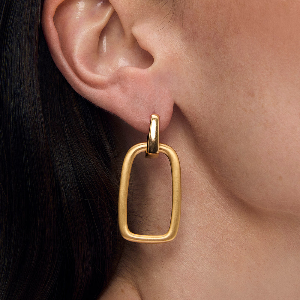 Montecito Drop Hoops - Gold