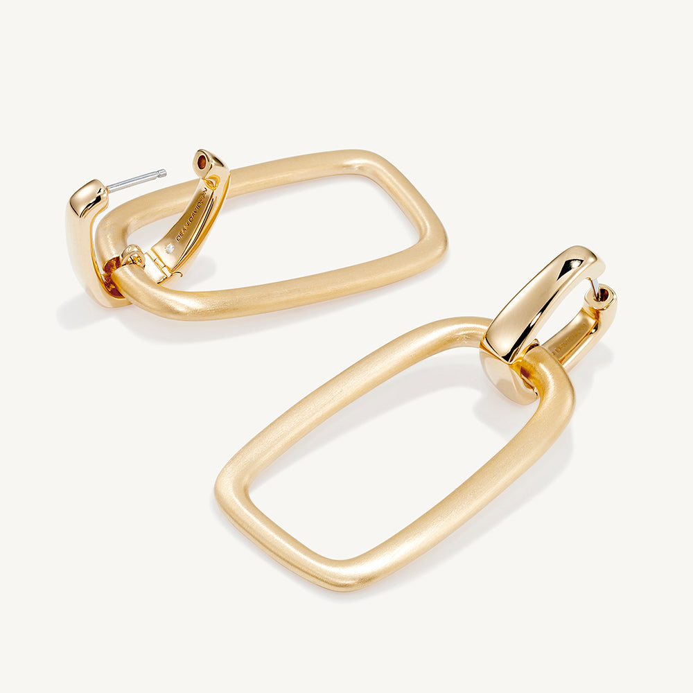Montecito Drop Hoops - Gold