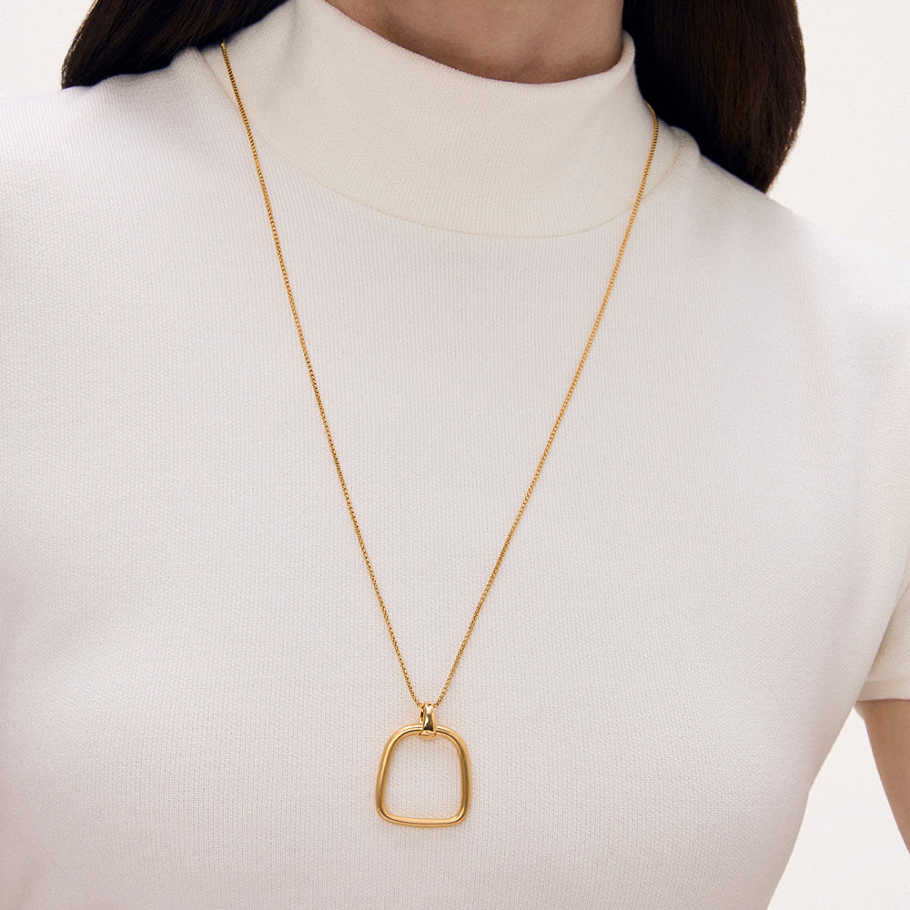 Montecito Long Pendant Necklace - Gold
