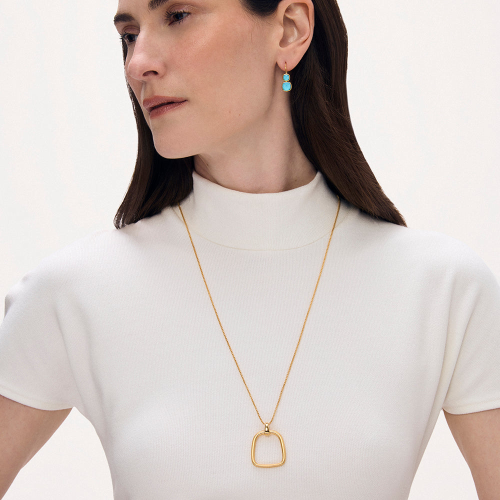 Montecito Long Pendant Necklace - Gold