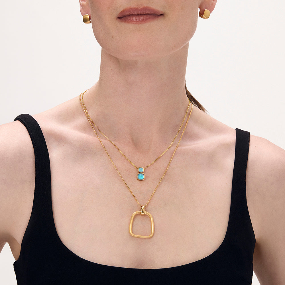 Montecito Long Pendant Necklace - Gold