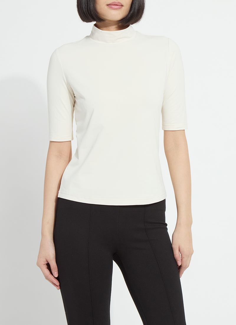 Clara Mockneck Elbow Sleeve Top