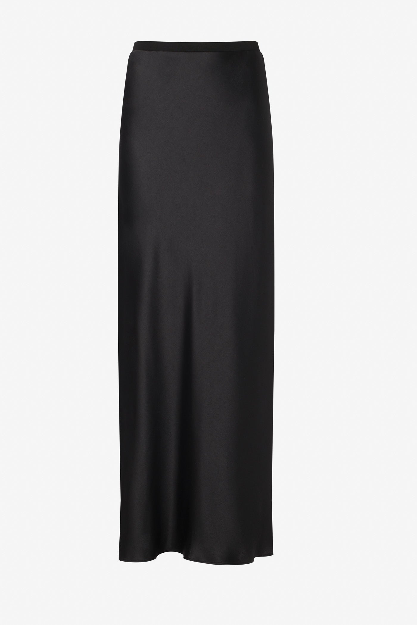 Satin Maxi Slip Skirt - Navy