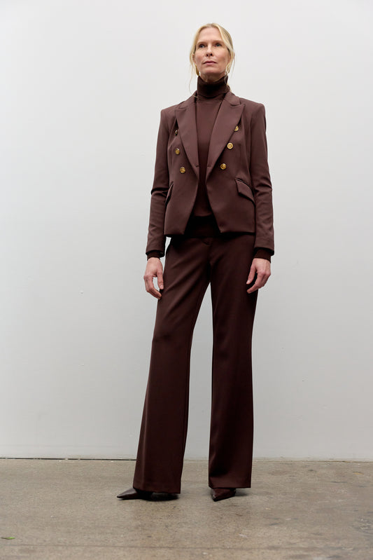 6 Buttons Jacket - Espresso