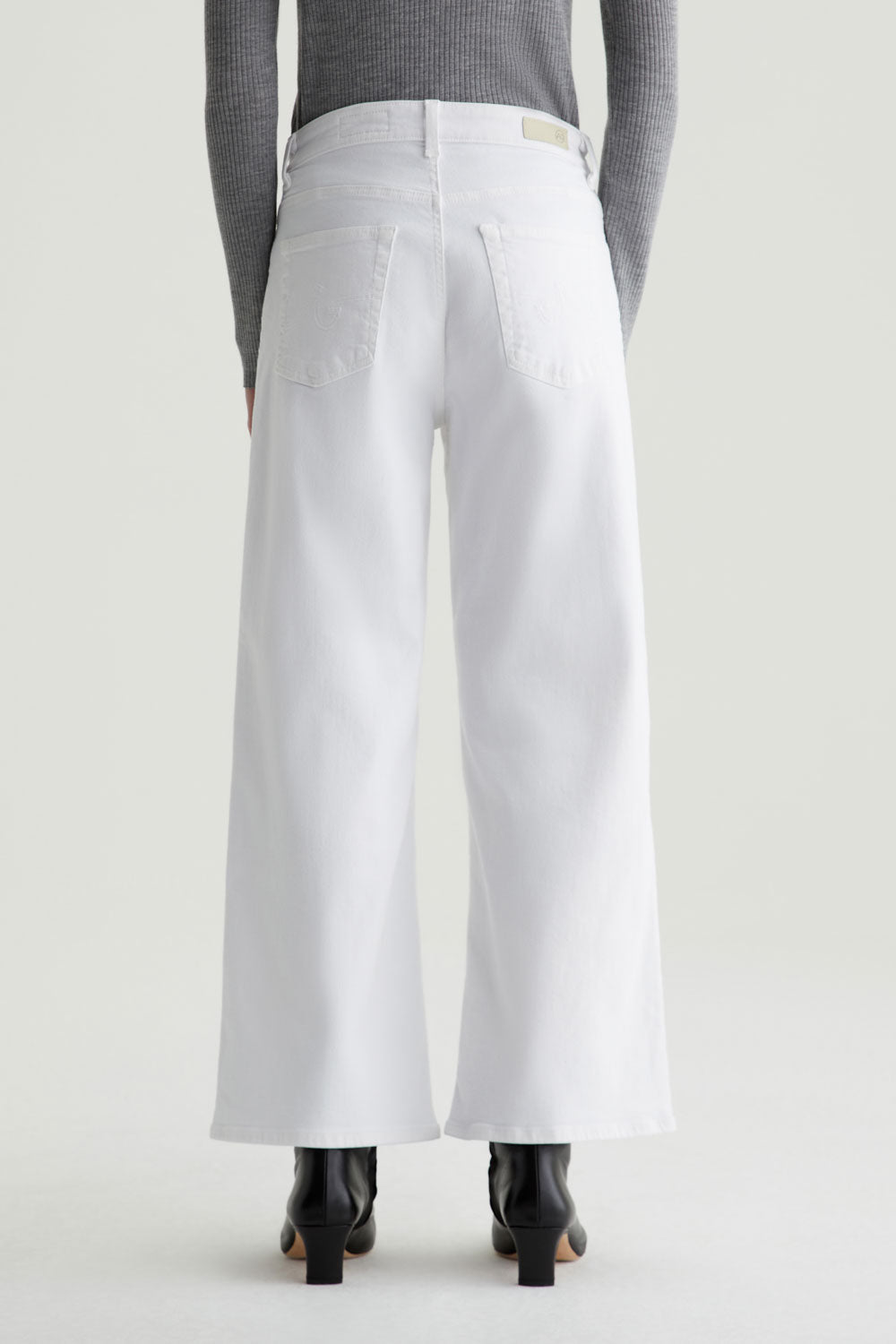 Saige Wide Leg Crop - Gallery White