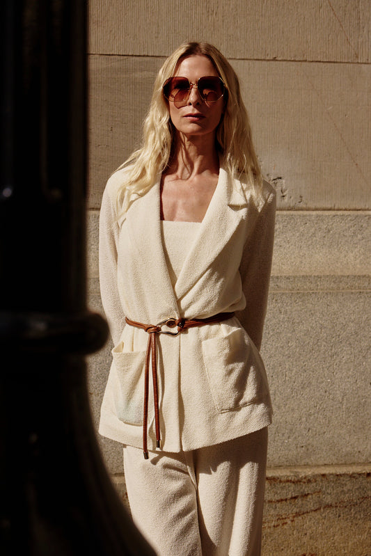 Belted Jacket - Ivory