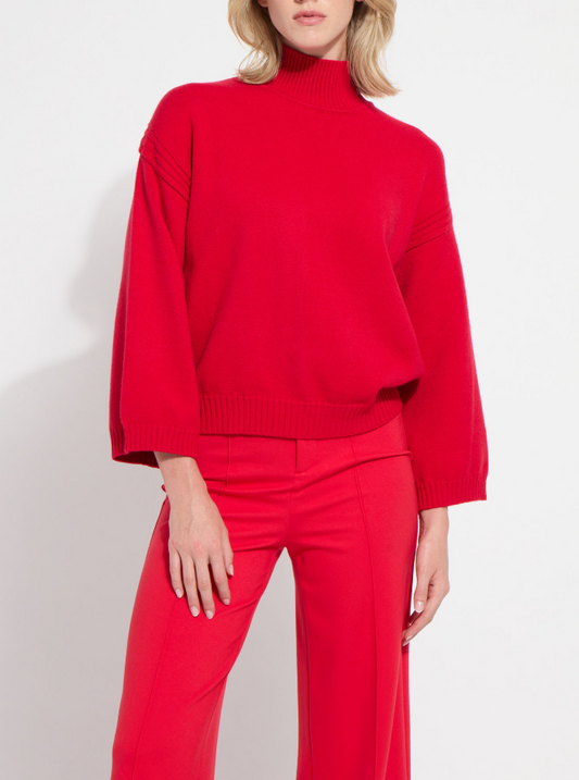 Maura Wide Sleeve Sweater - Rouge