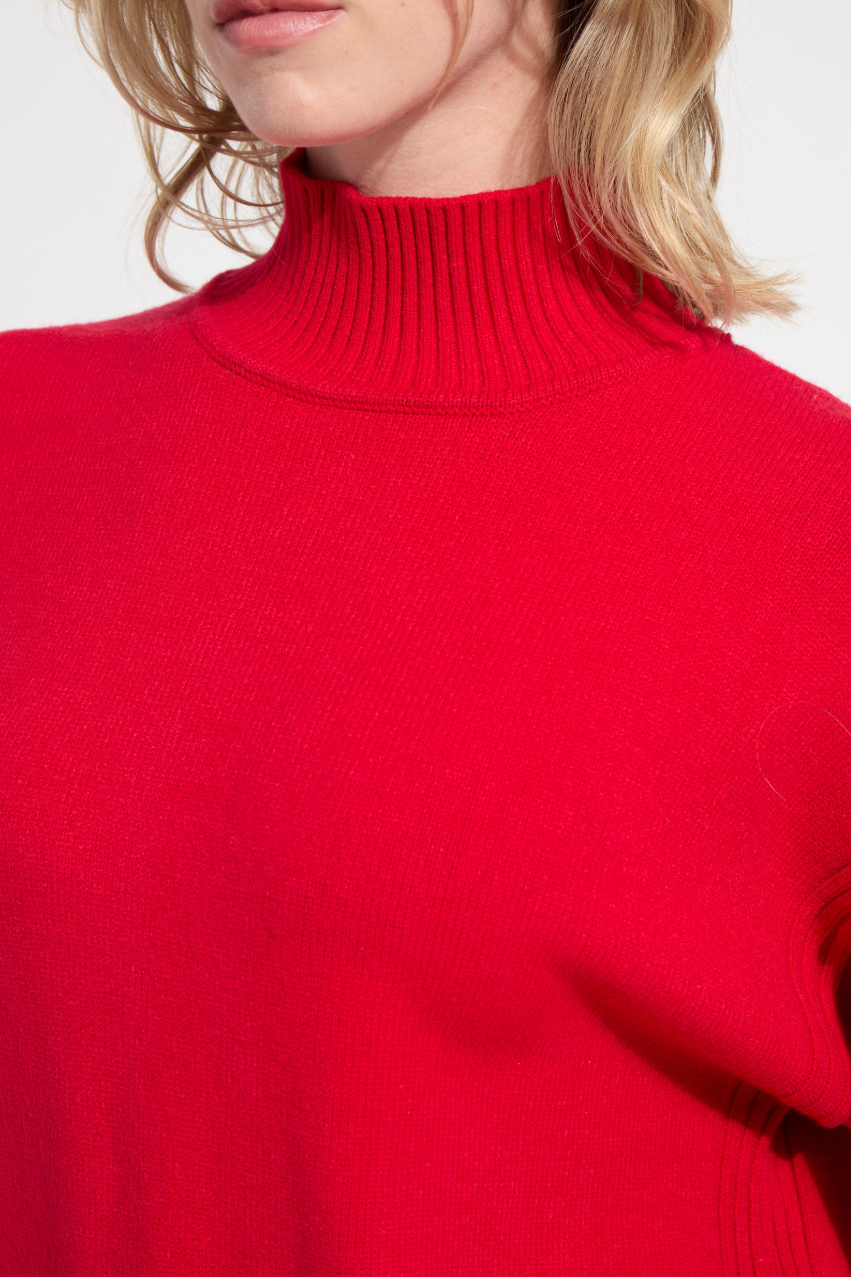 Maura Wide Sleeve Sweater - Rouge