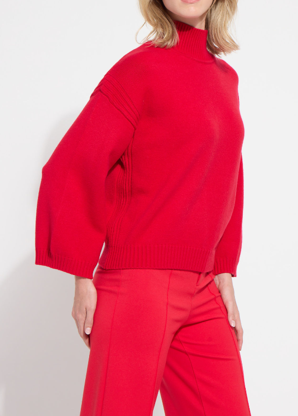 Maura Wide Sleeve Sweater - Rouge