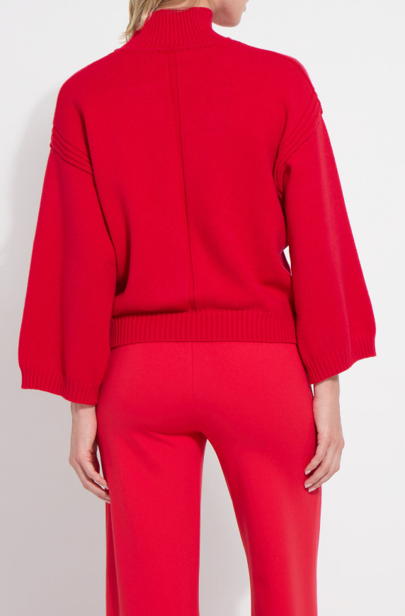Maura Wide Sleeve Sweater - Rouge