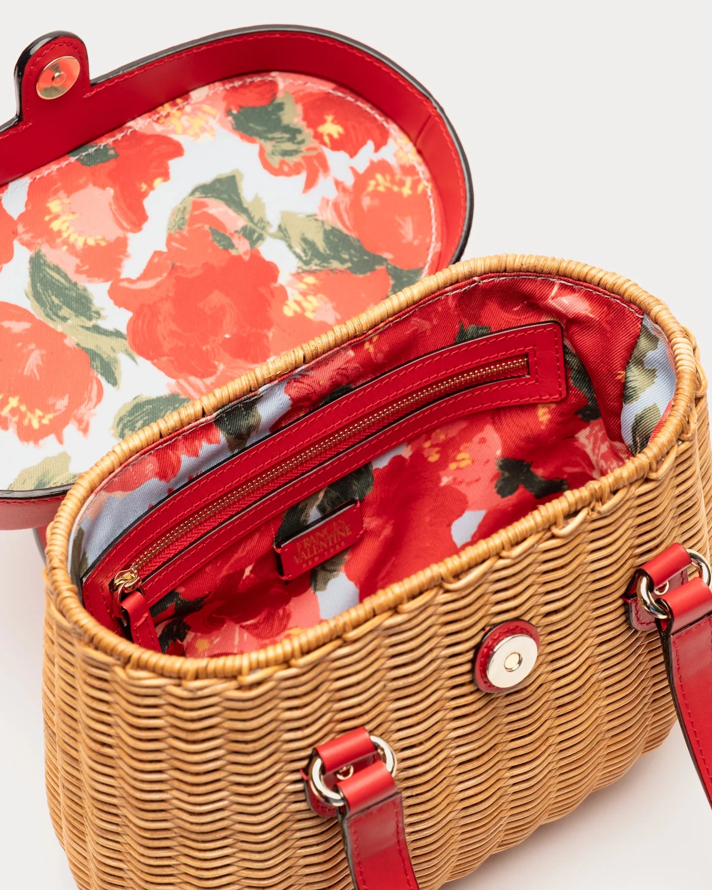 Willow Wicker Basket - Red