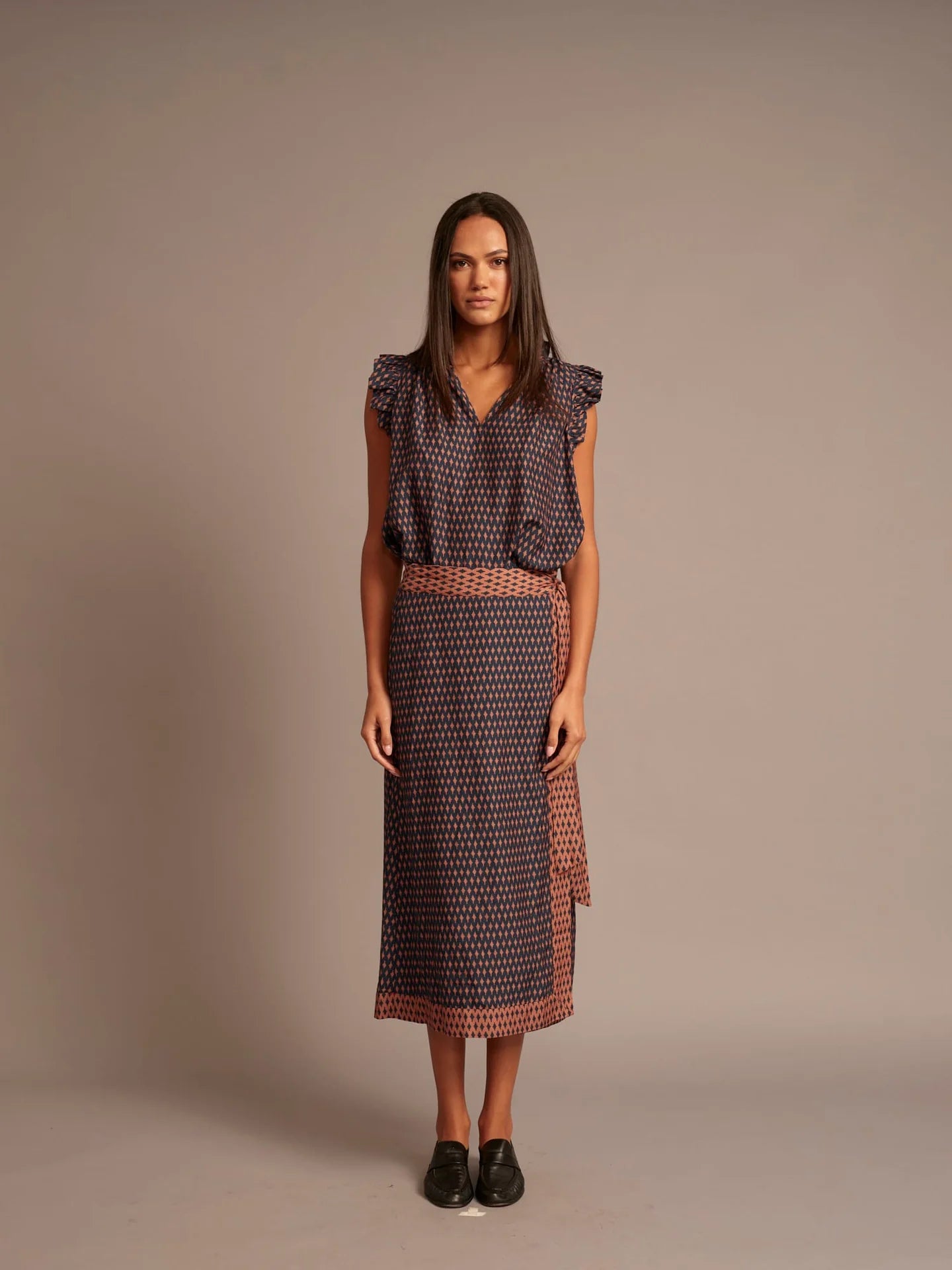 Marta Skirt - Navy Diamond