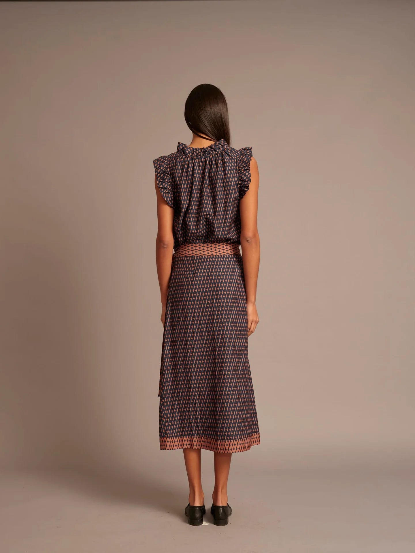 Marta Skirt - Navy Diamond